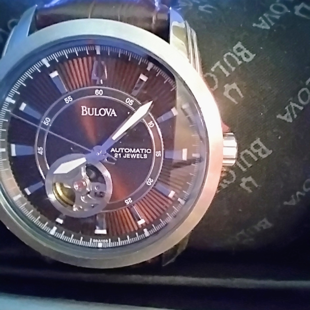 Bulova Silver and Brown Automatic Watch - Picture 3 of 10